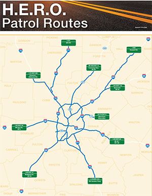 HERO Patrol Routes in Metro Atlanta